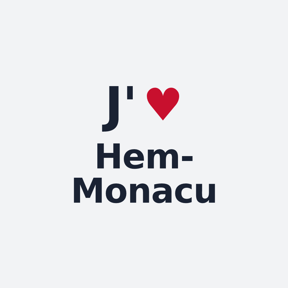 Poster personnalisé Hem-Monacu — design J'aime Hem-Monacu
