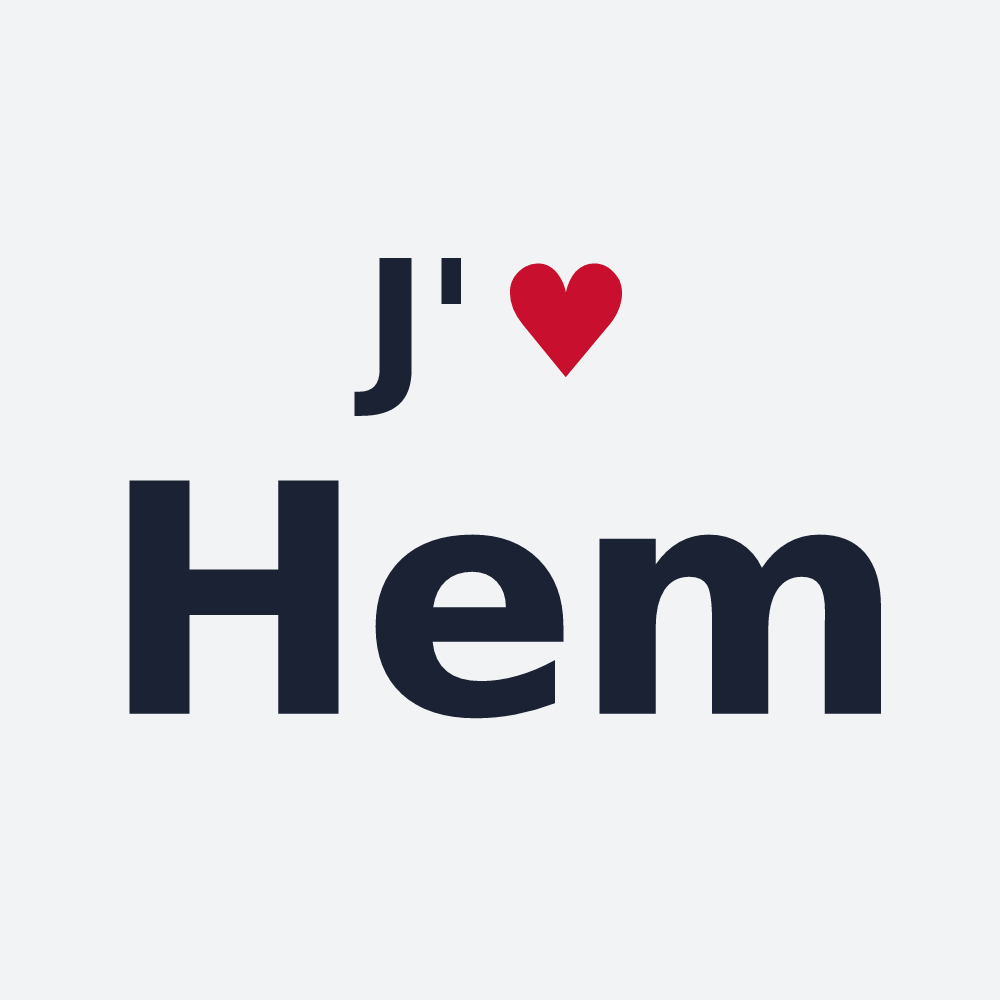 Poster personnalisé Hem — design J'aime Hem
