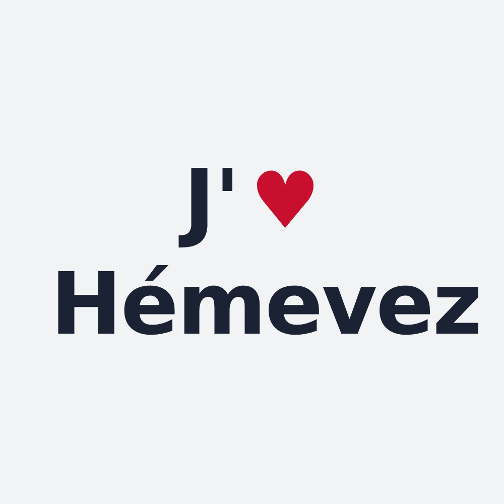 Poster personnalisé Hémevez — design J'aime Hémevez