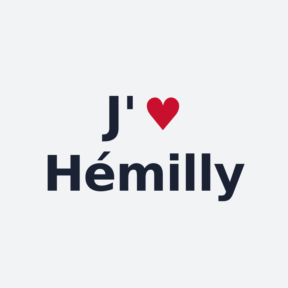 Poster personnalisé Hémilly — design J'aime Hémilly