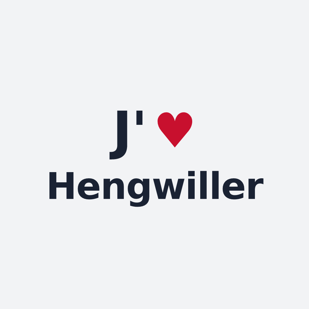 Poster personnalisé Hengwiller — design « J'aime Hengwiller » imprimé sur le poster
