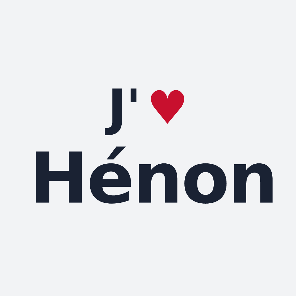 Poster personnalisé Hénon — design « J'aime Hénon » imprimé sur le poster