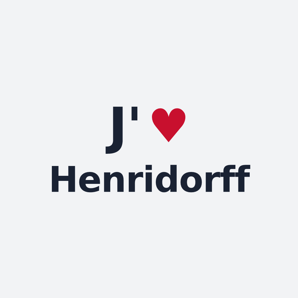 Poster personnalisé Henridorff — design J'aime Henridorff