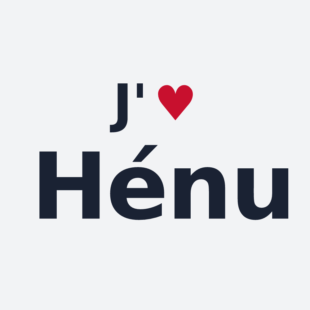 Poster personnalisé Hénu — design J'aime Hénu