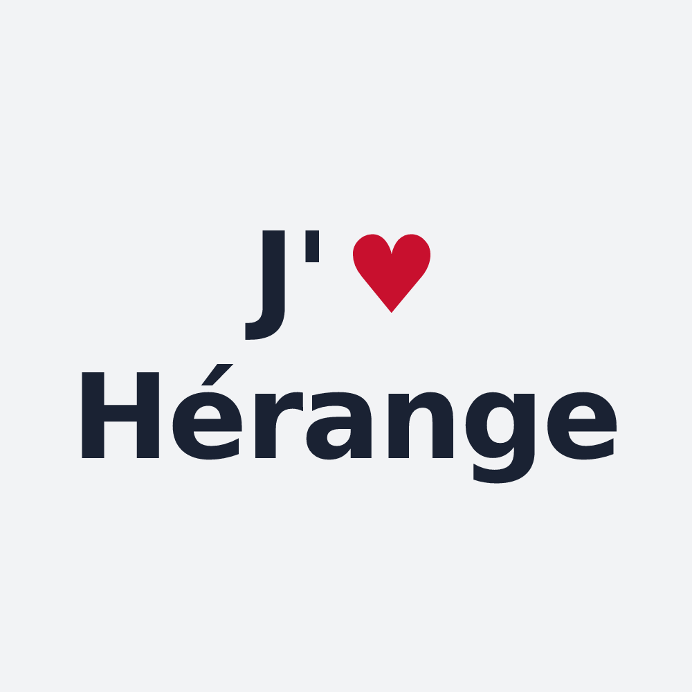Poster personnalisé Hérange — design J'aime Hérange