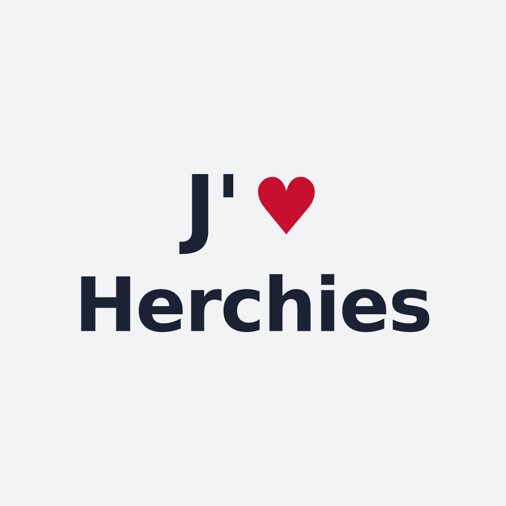 Poster personnalisé Herchies — design J'aime Herchies