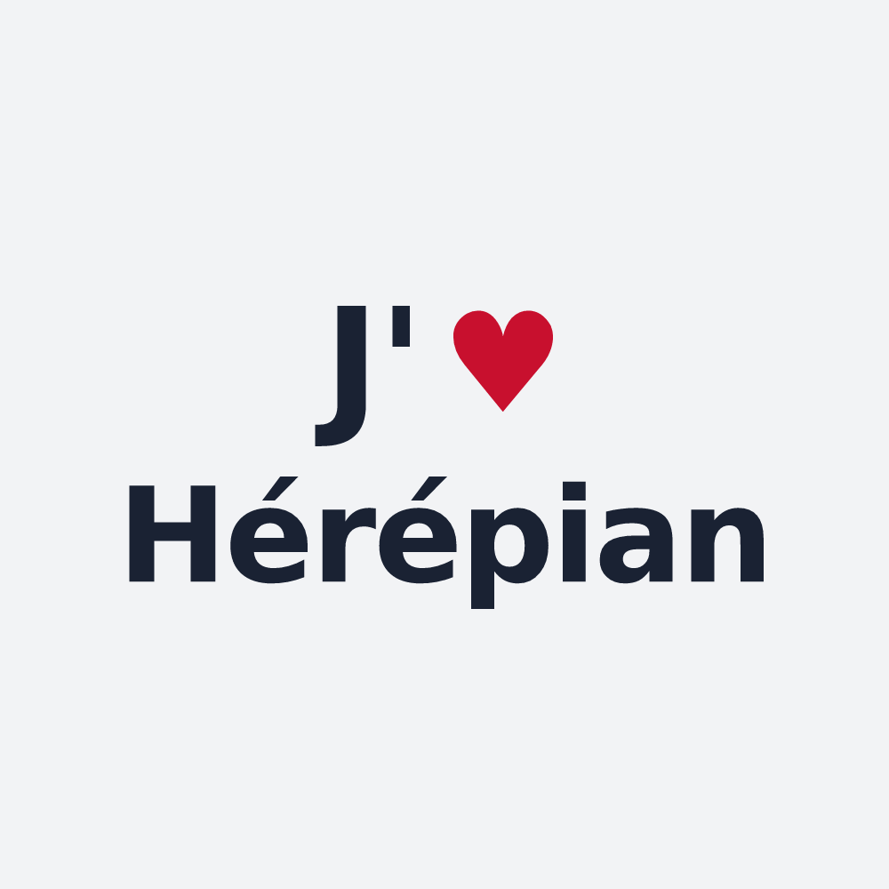 Poster personnalisé Hérépian — design « J'aime Hérépian » imprimé sur le poster