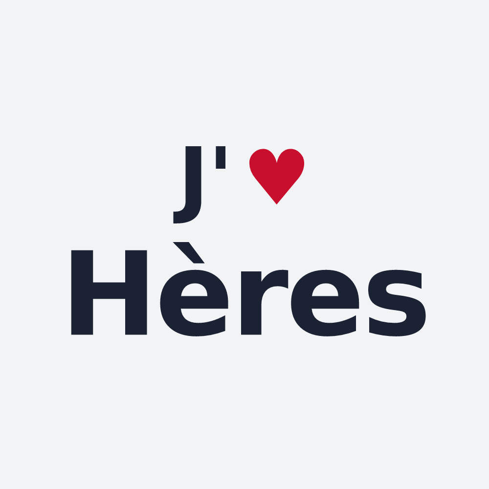 Poster personnalisé Hères — design J'aime Hères