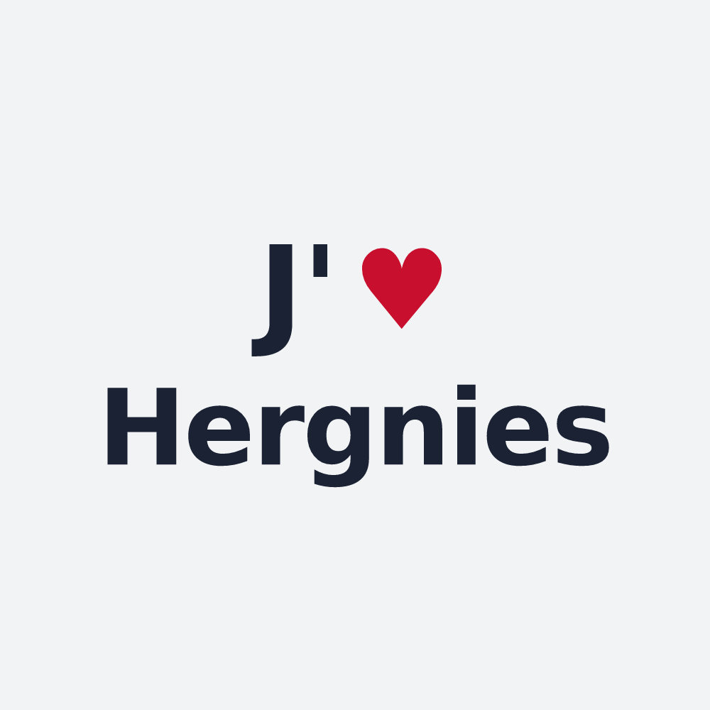 Poster personnalisé Hergnies — design J'aime Hergnies