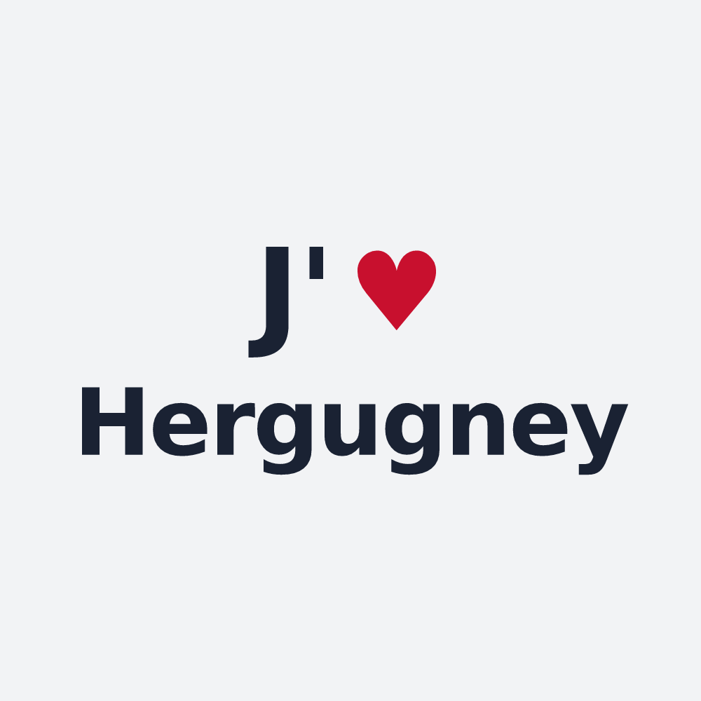 Poster personnalisé Hergugney — design J'aime Hergugney