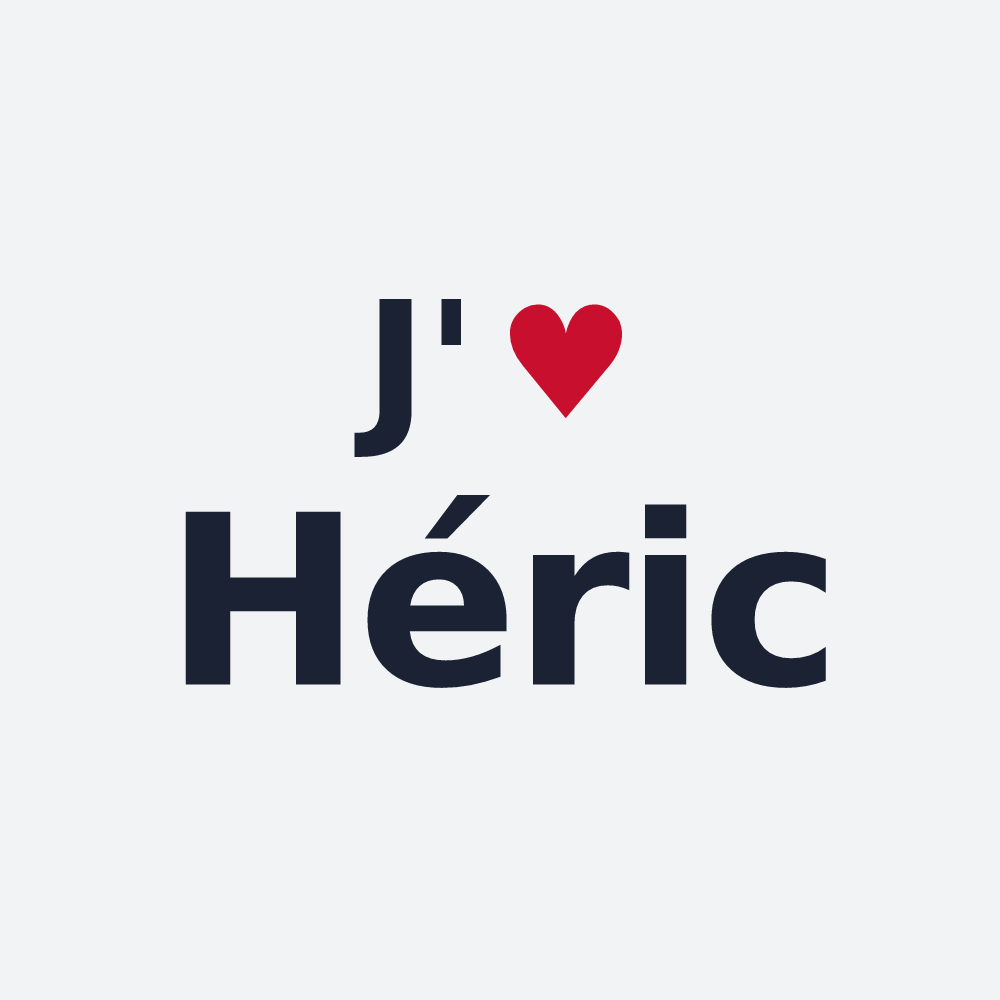 Poster personnalisé Héric — design J'aime Héric