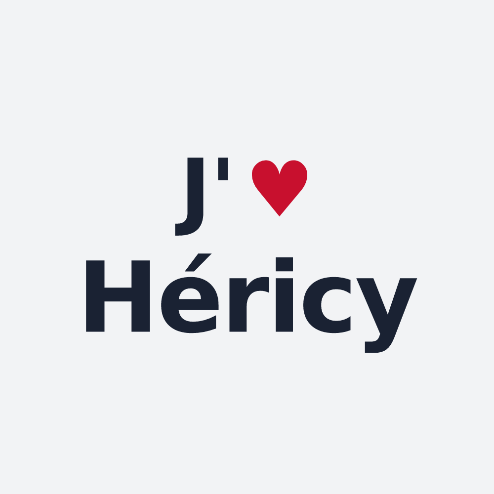 Poster personnalisé Héricy — design J'aime Héricy