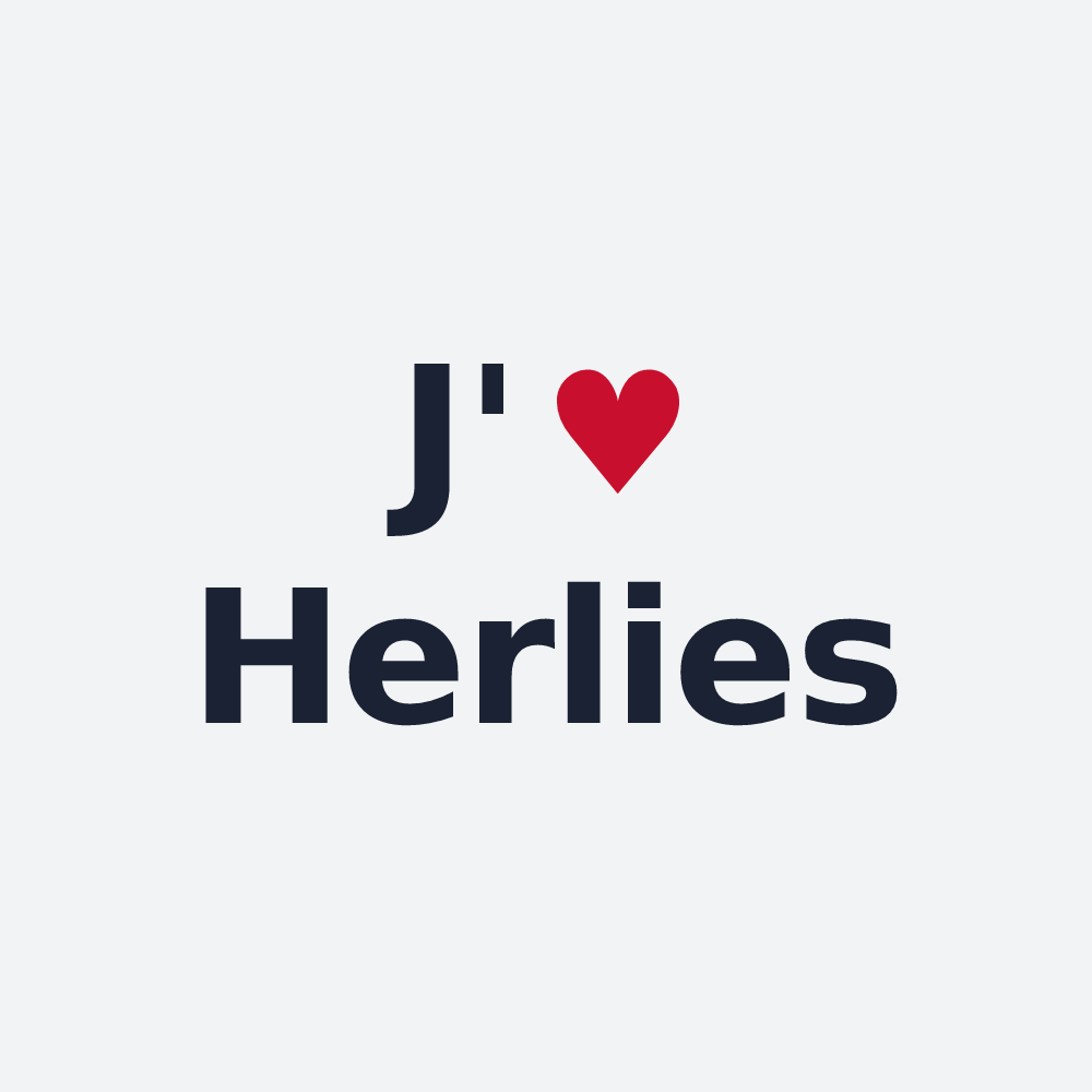 Poster personnalisé Herlies — design J'aime Herlies