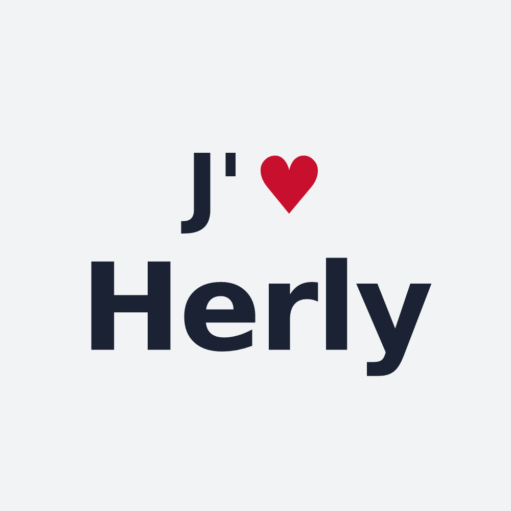 Poster personnalisé Herly — design J'aime Herly