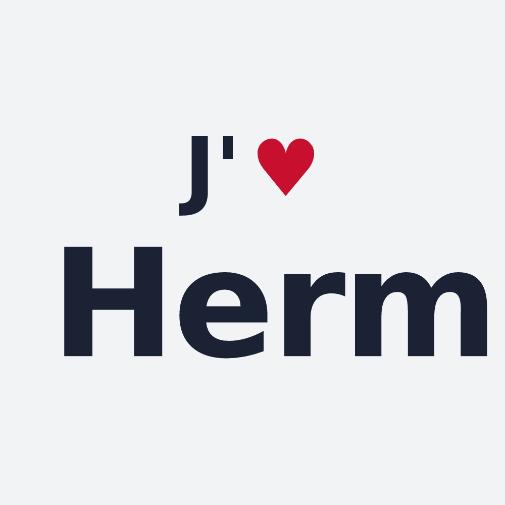 Poster personnalisé Herm — design J'aime Herm