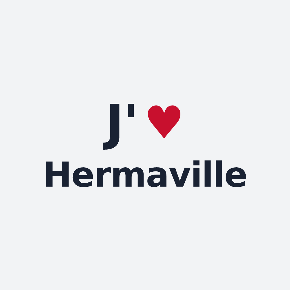 Poster personnalisé Hermaville — design J'aime Hermaville