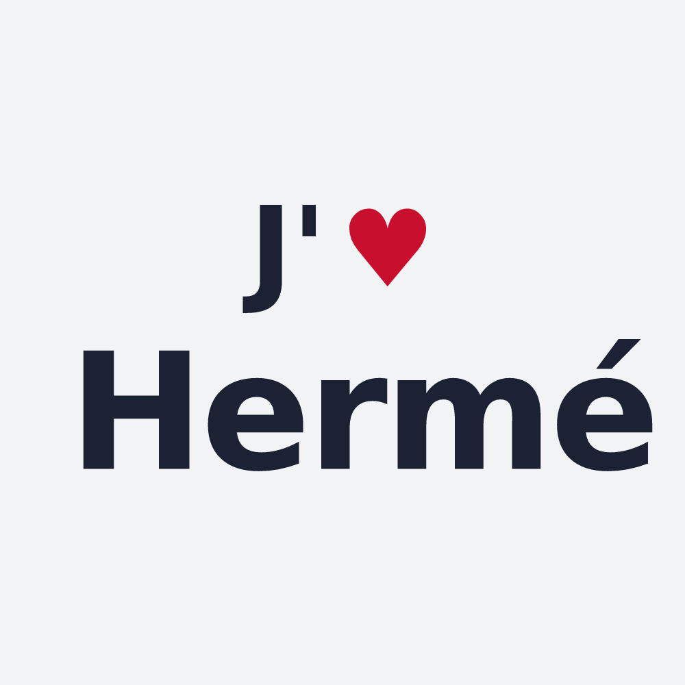 Poster personnalisé Hermé — design J'aime Hermé