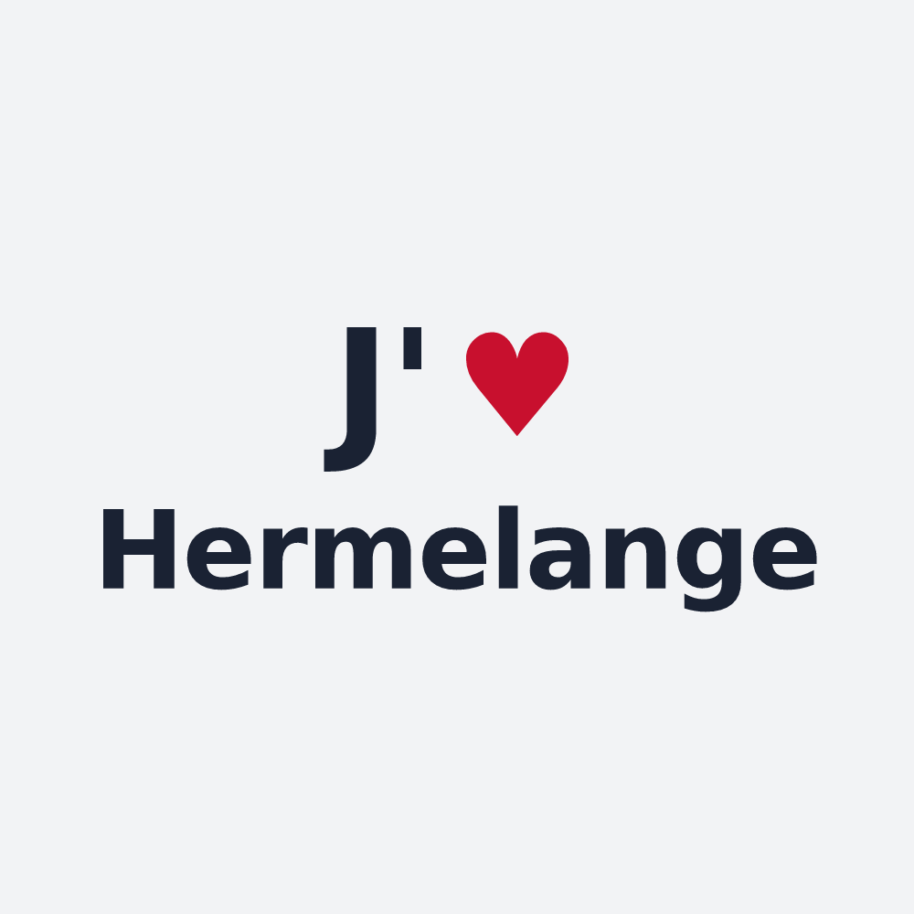Poster personnalisé Hermelange — design J'aime Hermelange