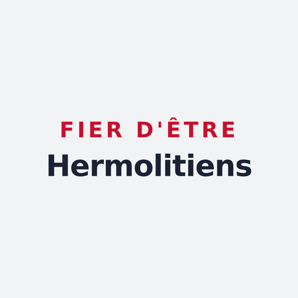 Poster « Fier d'être Hermolitiens » — design pour Hermeray