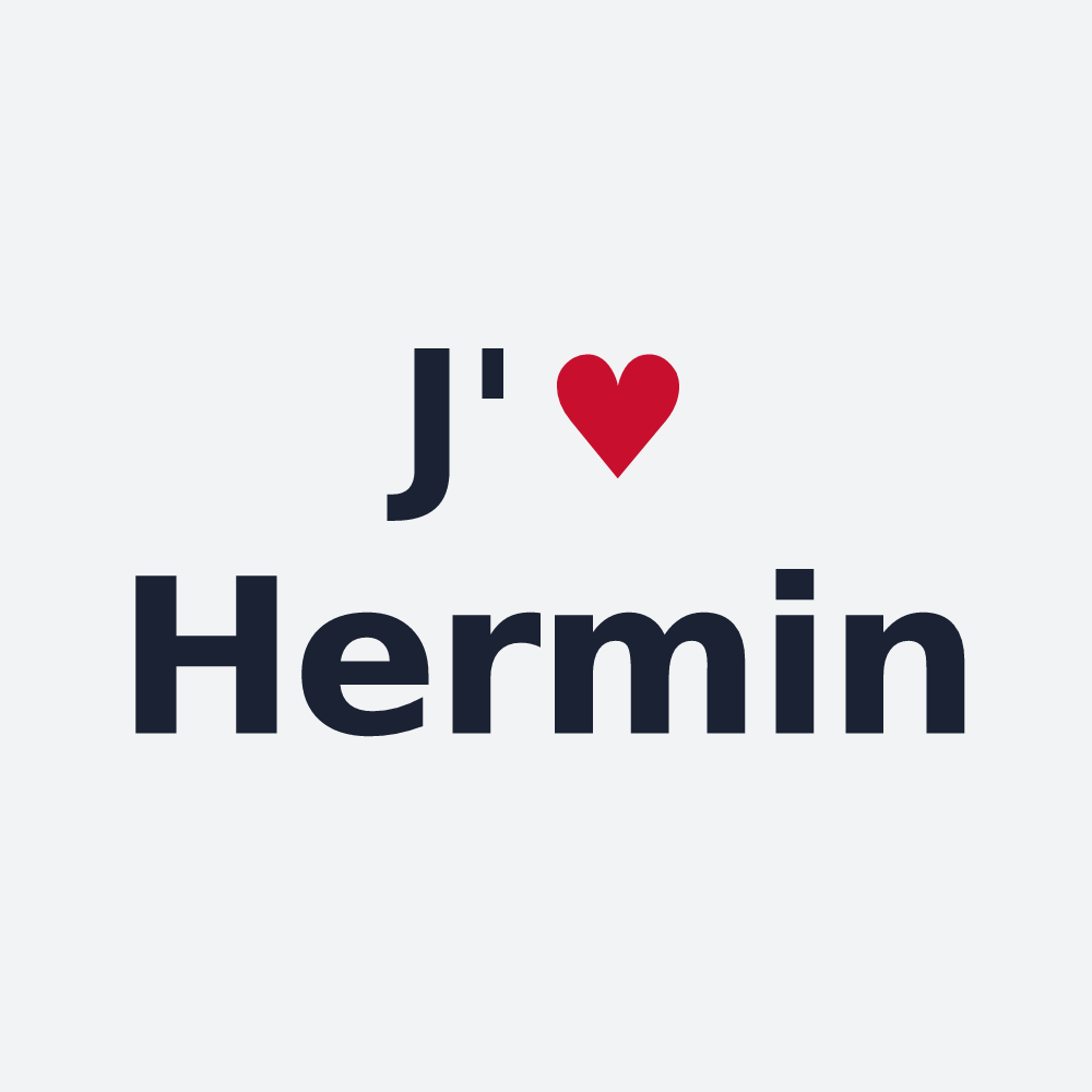 Poster personnalisé Hermin — design J'aime Hermin