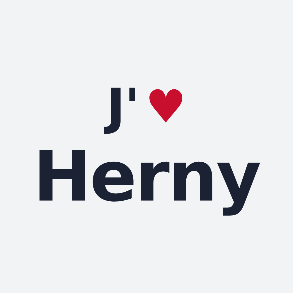 Poster personnalisé Herny — design J'aime Herny