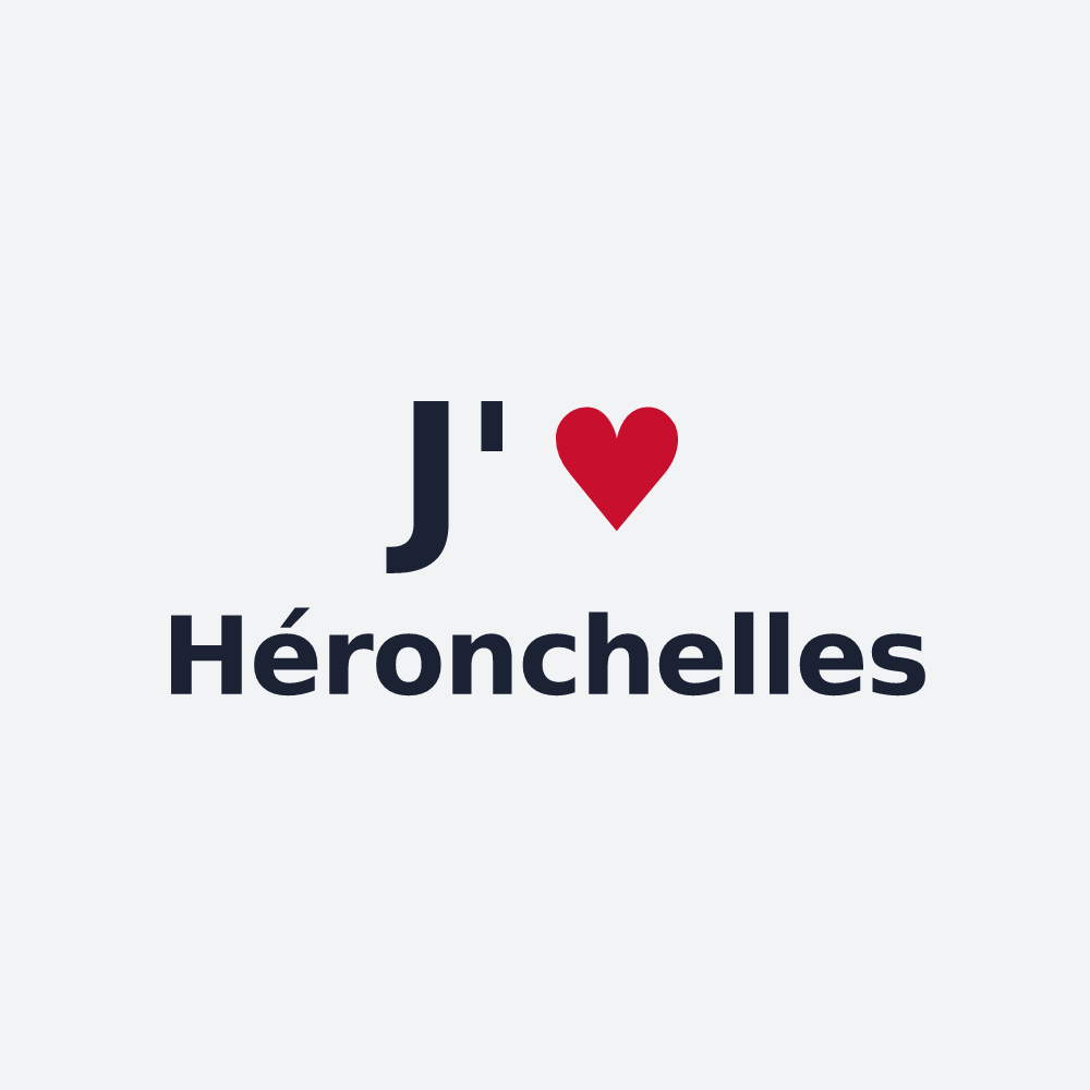 Poster personnalisé Héronchelles — design J'aime Héronchelles