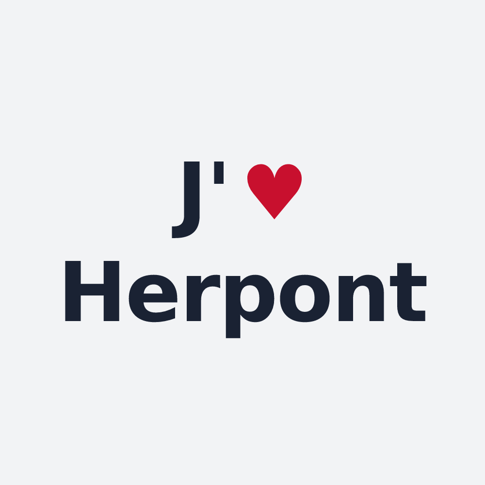 Poster personnalisé Herpont — design J'aime Herpont