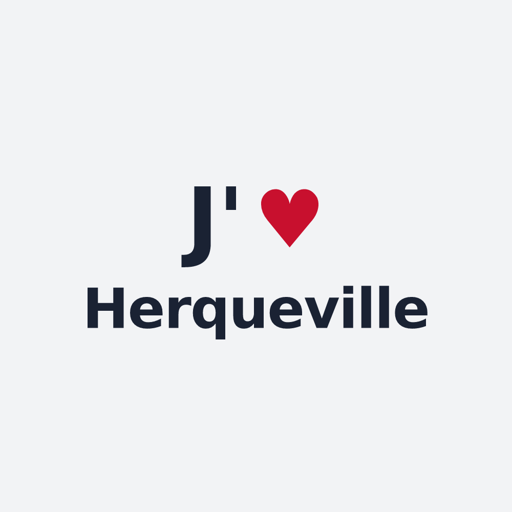 Poster personnalisé Herqueville — design J'aime Herqueville