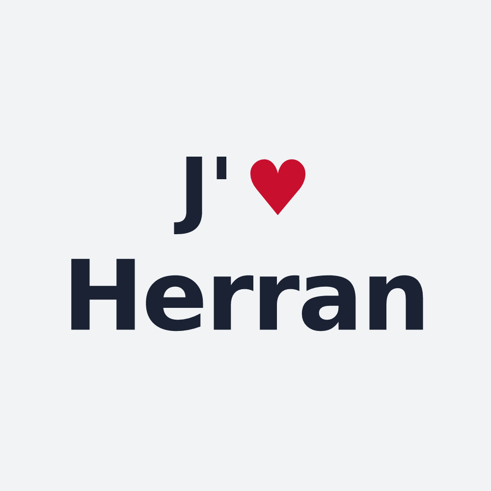Poster personnalisé Herran — design J'aime Herran