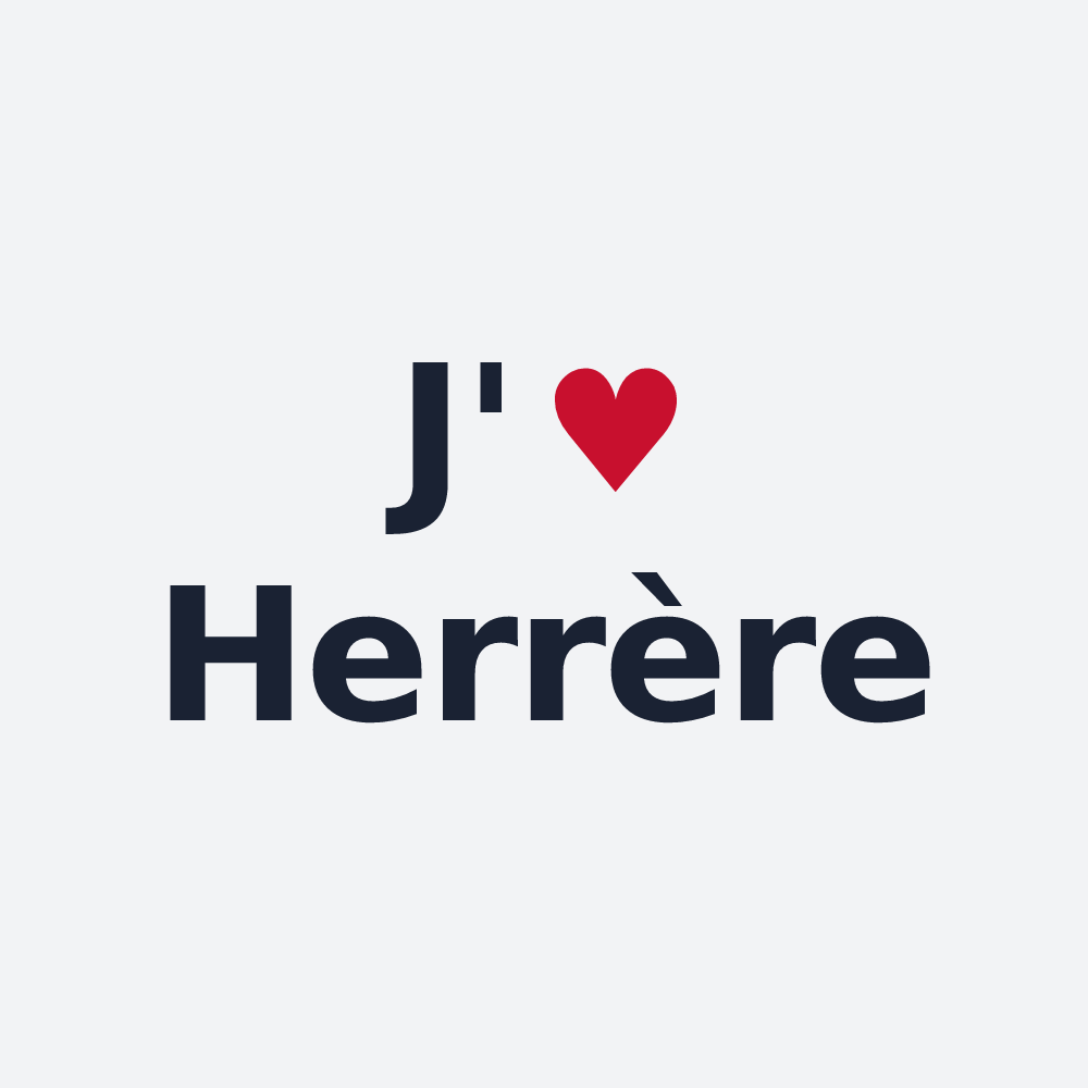 Poster personnalisé Herrère — design J'aime Herrère