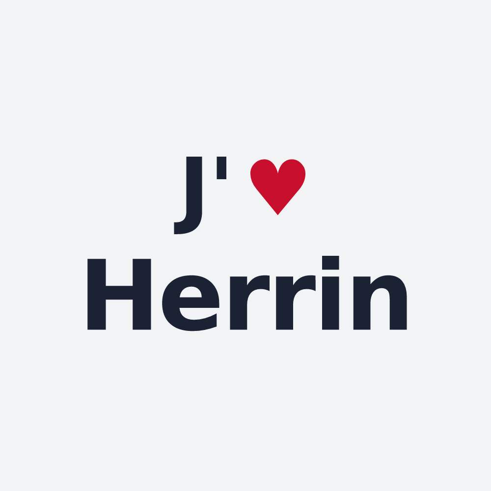 Poster personnalisé Herrin — design J'aime Herrin