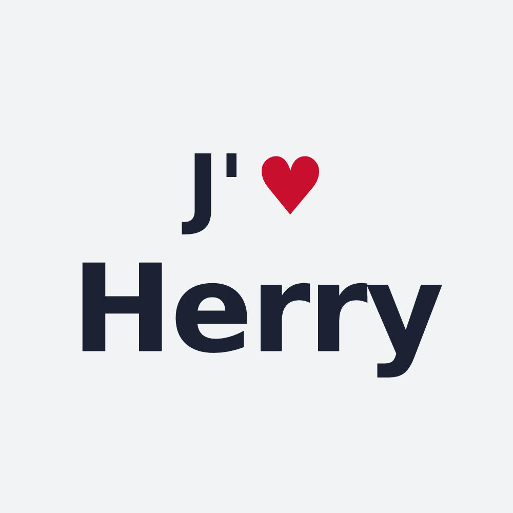 Poster personnalisé Herry — design J'aime Herry