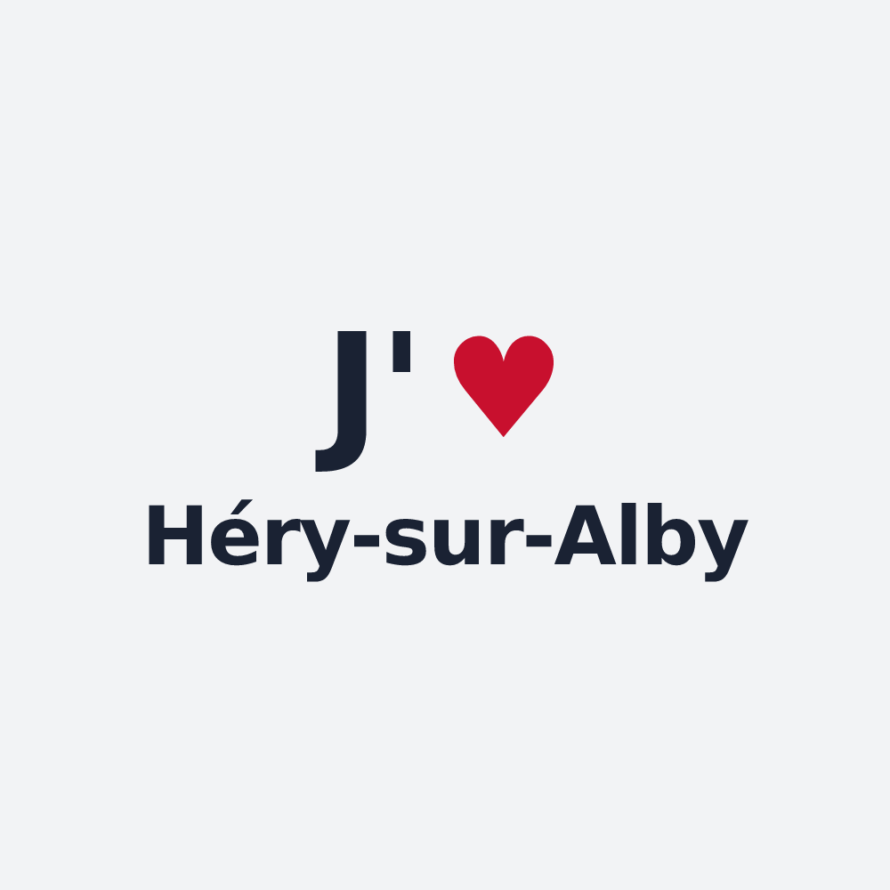 Poster personnalisé Héry-sur-Alby — design J'aime Héry-sur-Alby