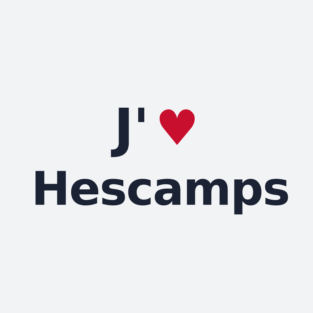 Poster personnalisé Hescamps — design J'aime Hescamps