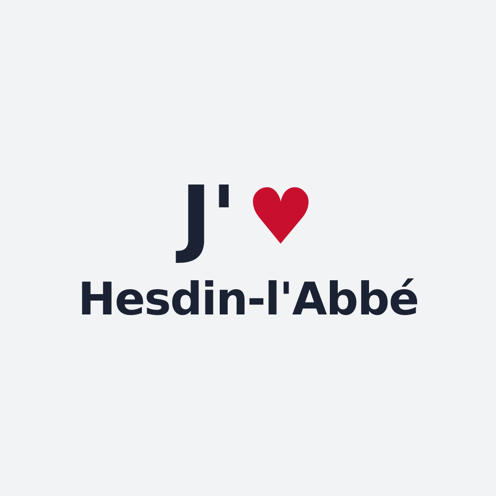 Poster personnalisé Hesdin-l'Abbé — design J'aime Hesdin-l'Abbé