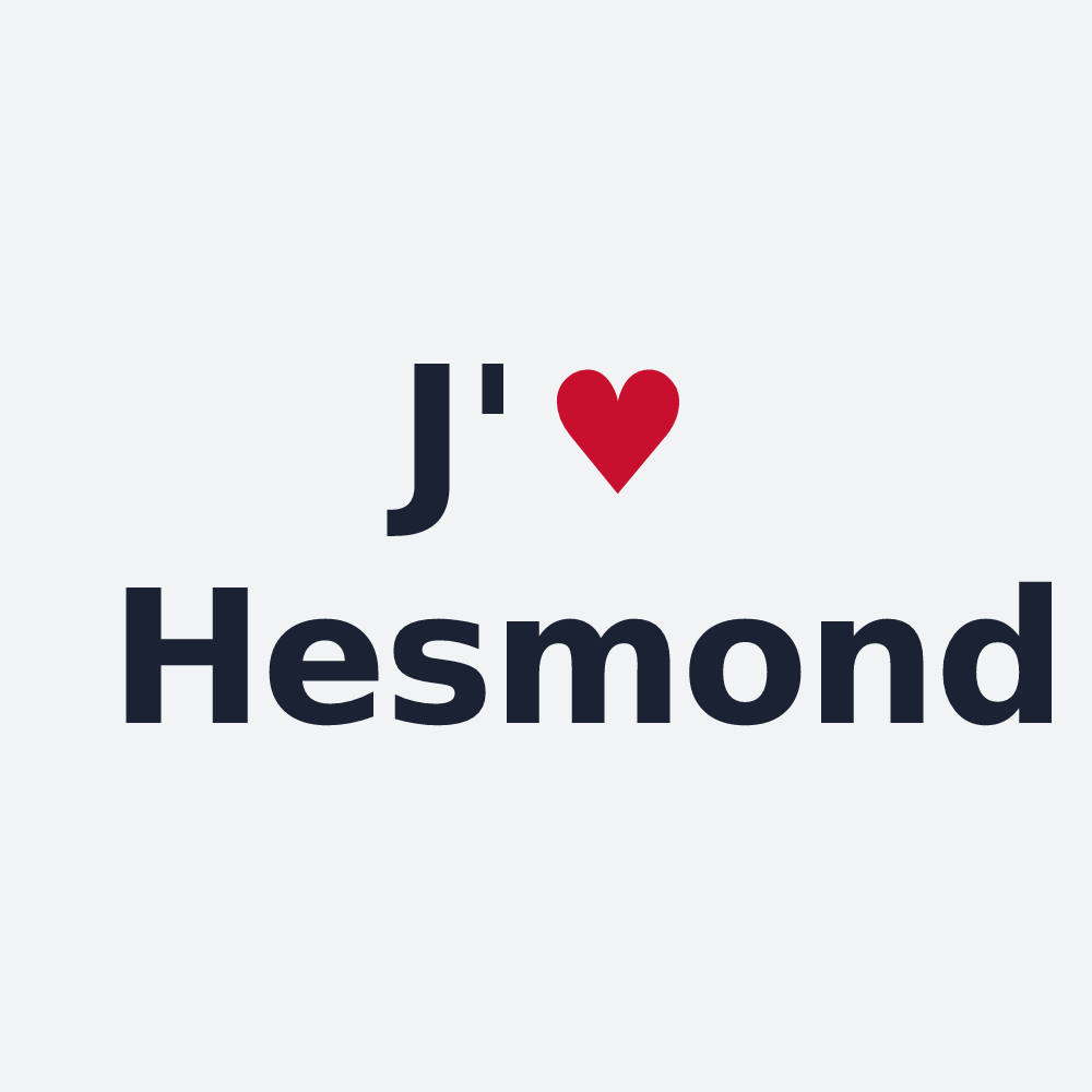 Poster personnalisé Hesmond — design J'aime Hesmond