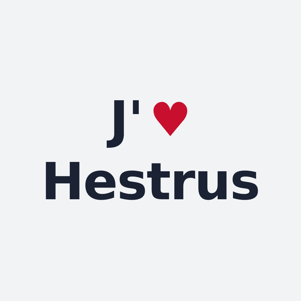 Poster personnalisé Hestrus — design J'aime Hestrus