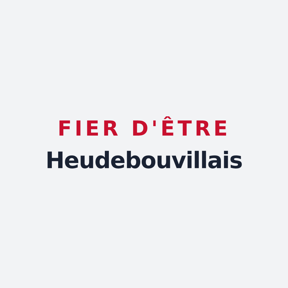 Poster « Fier d'être Heudebouvillais » — design pour Heudebouville
