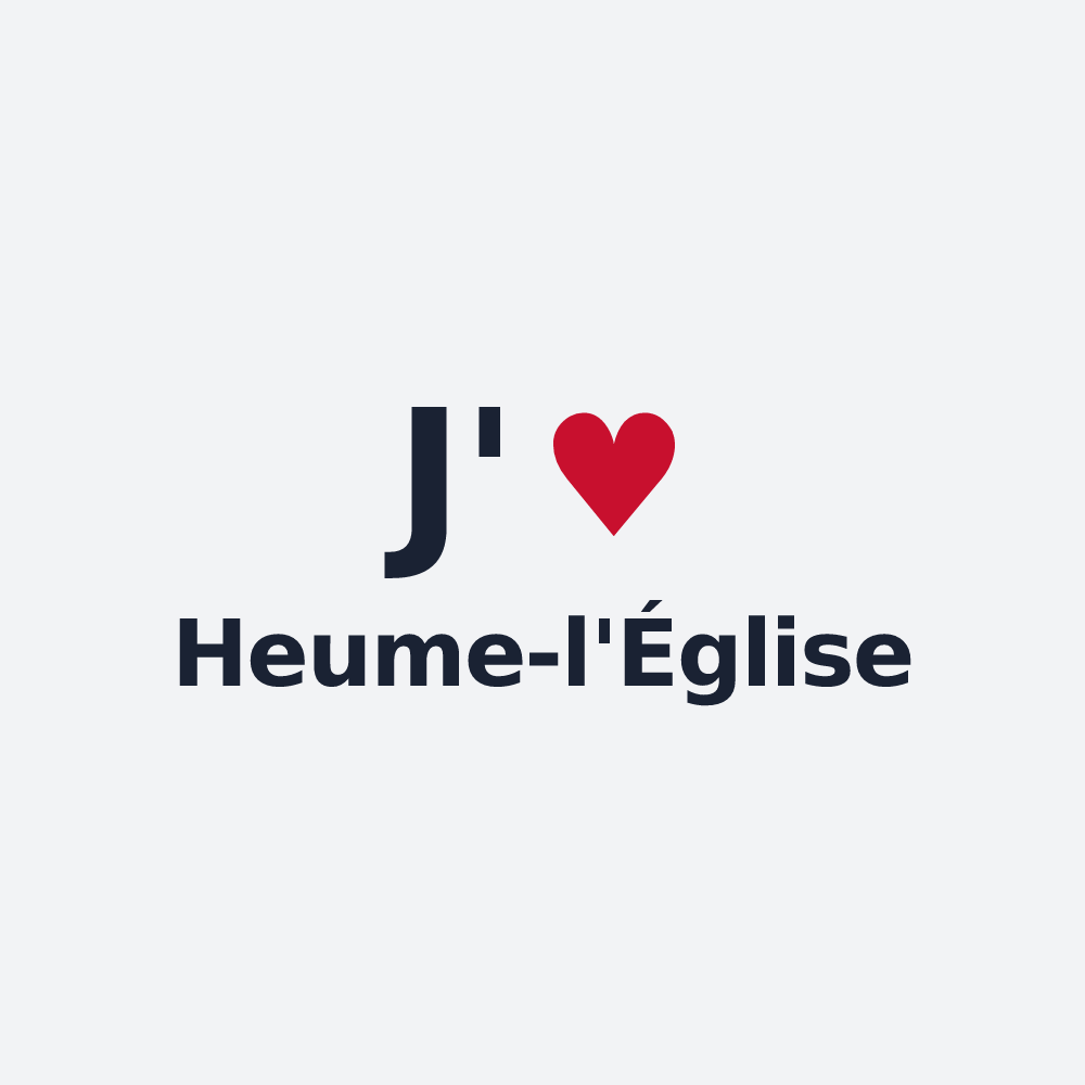 Poster personnalisé Heume-l'Église — design J'aime Heume-l'Église
