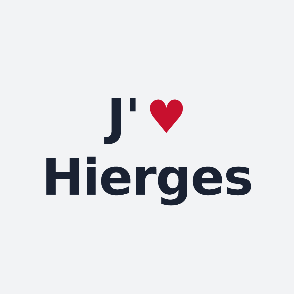 Poster personnalisé Hierges — design « J'aime Hierges » imprimé sur le poster