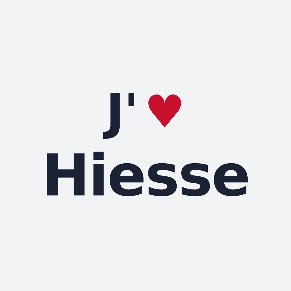 Poster personnalisé Hiesse — design J'aime Hiesse