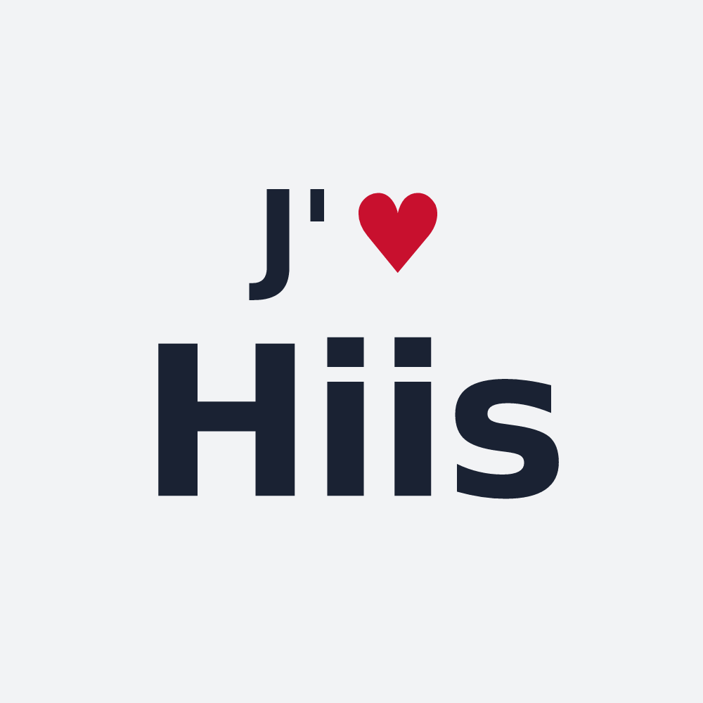 Poster personnalisé Hiis — design J'aime Hiis