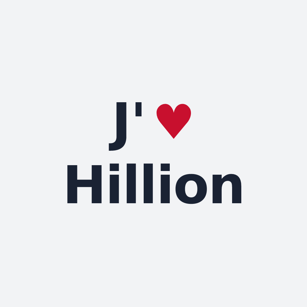 Poster personnalisé Hillion — design « J'aime Hillion » imprimé sur le poster