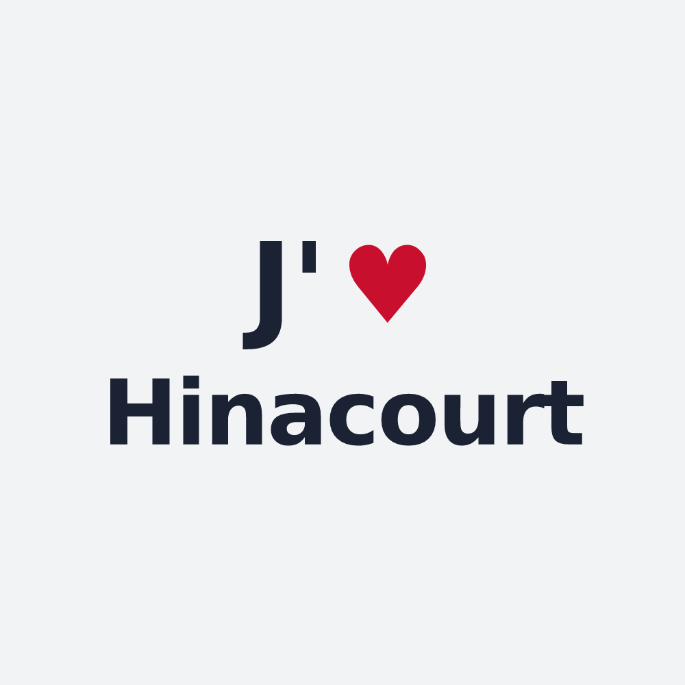 Poster personnalisé Hinacourt — design J'aime Hinacourt