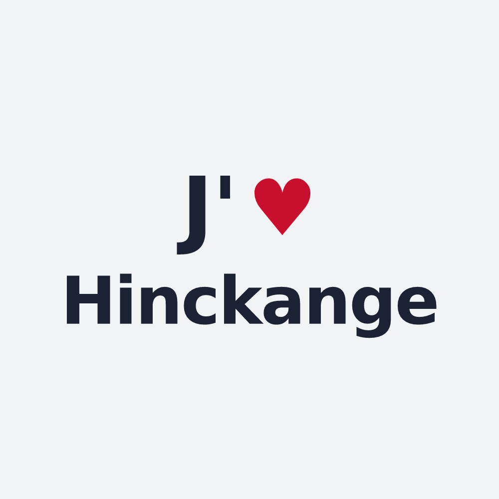 Poster personnalisé Hinckange — design J'aime Hinckange