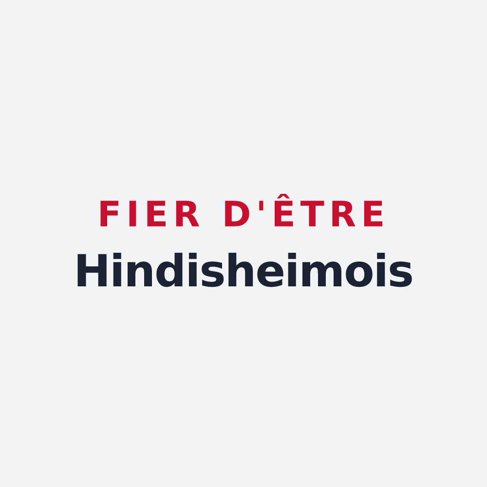 Poster « Fier d'être Hindisheimois » — design pour Hindisheim