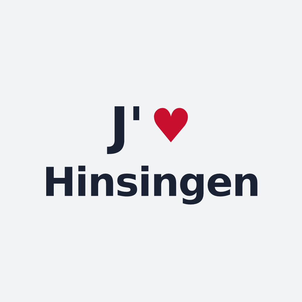 Poster personnalisé Hinsingen — design J'aime Hinsingen