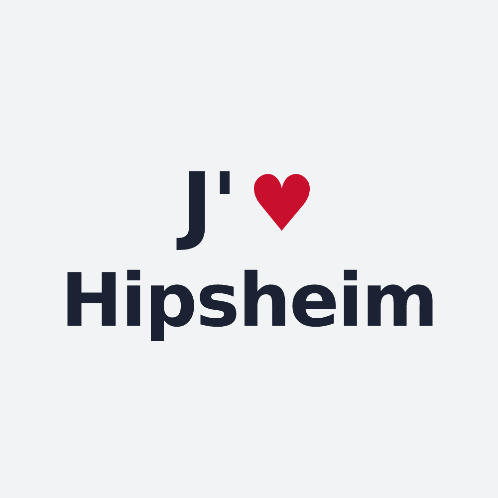 Poster personnalisé Hipsheim — design J'aime Hipsheim