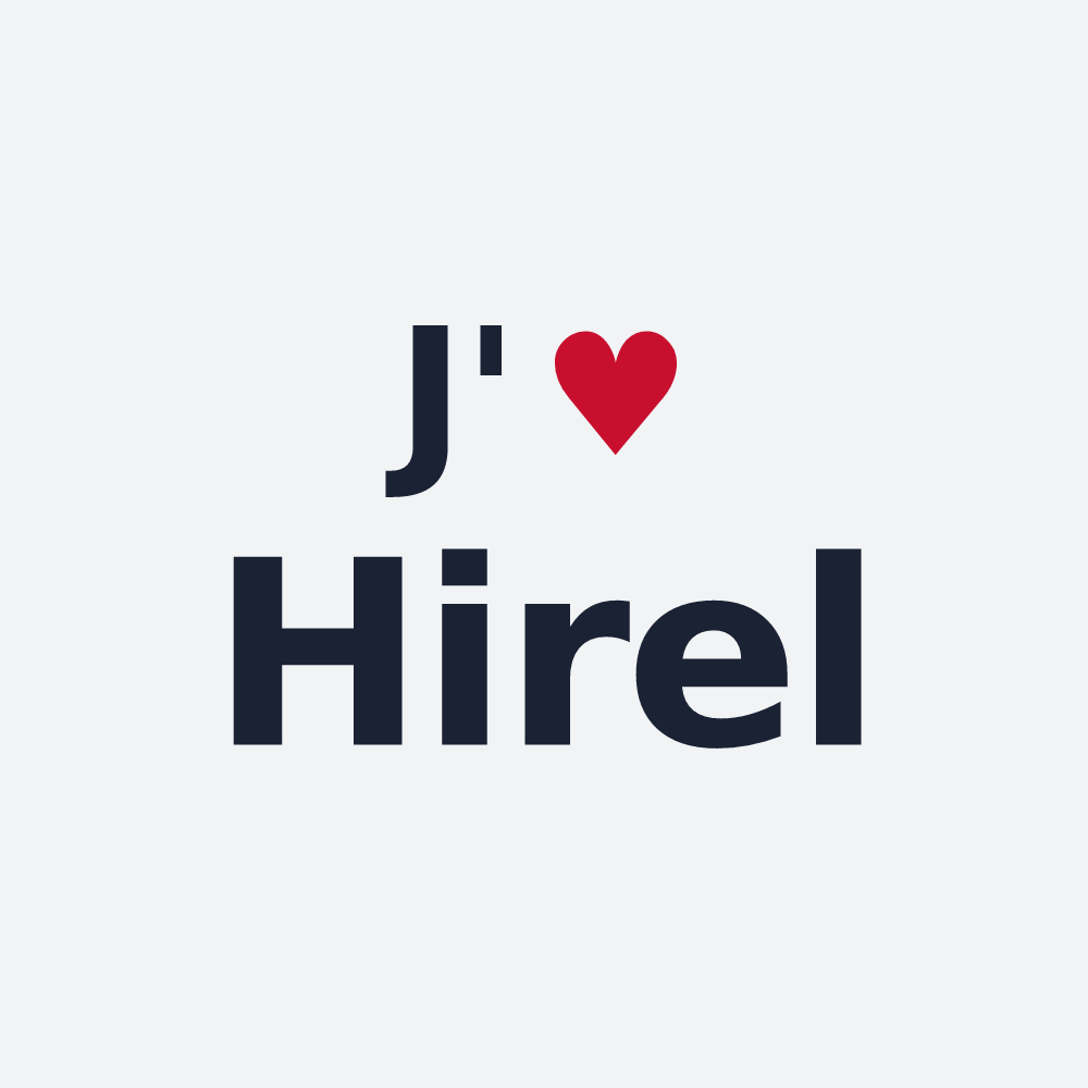 Poster personnalisé Hirel — design « J'aime Hirel » imprimé sur le poster