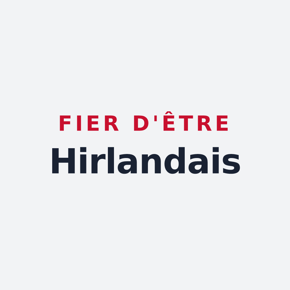 Poster « Fier d'être Hirlandais » — design pour Hirschland